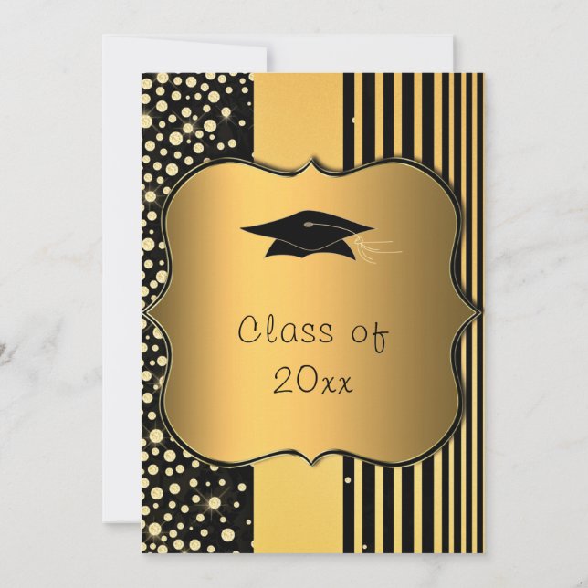 Tarjeta de invitación de la fiesta de graduación d (Reverso)