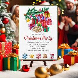 Tarjeta de invitación de la fiesta de los Navidade
