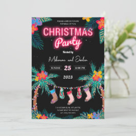 Tarjeta de invitación de la fiesta de los Navidade