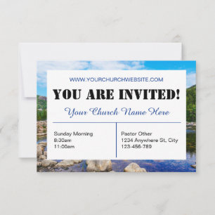 Tarjeta de Invitación de la Iglesia Azul