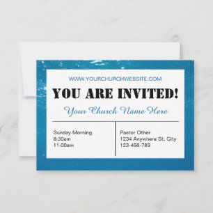 Tarjeta de invitación de la Iglesia del Agua de Ma
