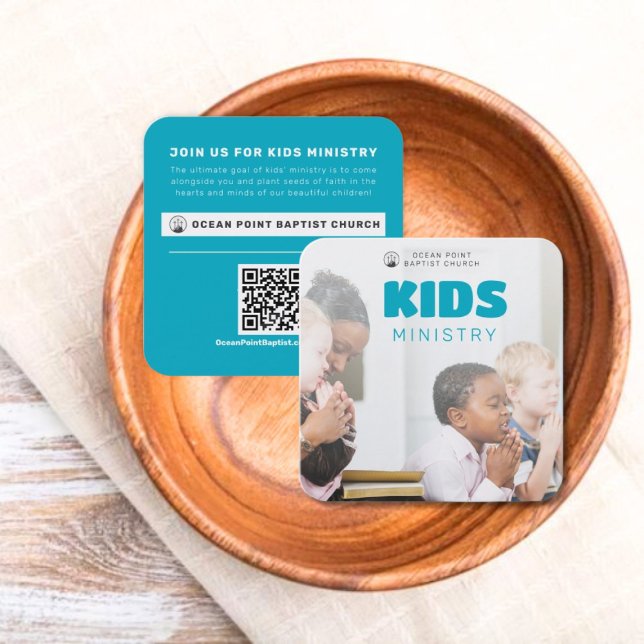 Tarjeta de Invitación de la Iglesia para el Minist (Kids Ministry Church Invite Calling Card)
