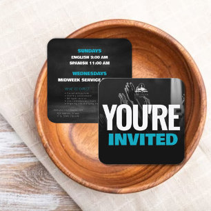 Tarjeta de Invitación de la Iglesia Plantilla