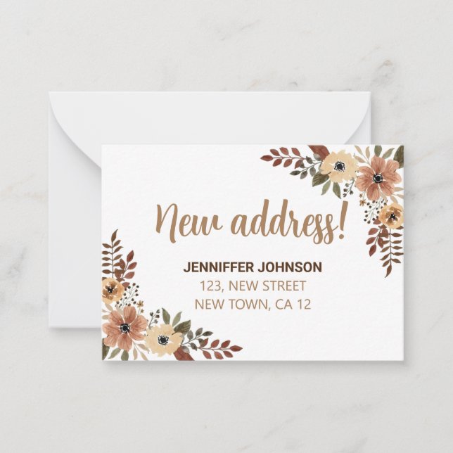 Tarjeta de Invitación de la nueva dirección botáni (Anverso)