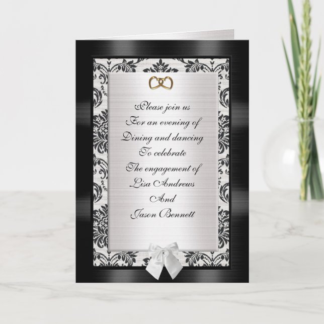 Tarjeta de invitación de la parte de compromiso (Anverso)