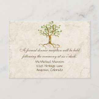 Tarjeta de invitación de la recepción de Swirl Tre