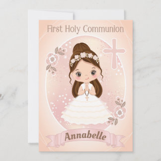 Tarjeta de invitación de la Santa Comunión chica P