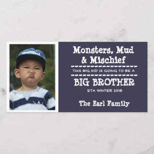 Tarjeta de Invitación de llegada al bebé de Big Br