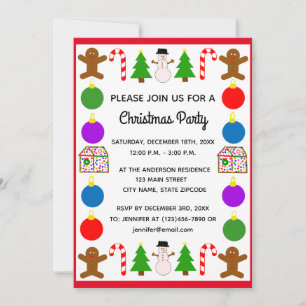 Tarjeta de invitación de marco #1 para navidades