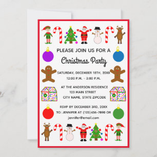Tarjeta de invitación de marco #2 para navidades