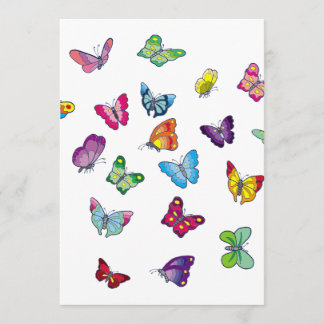 tarjeta de invitación de mariposa