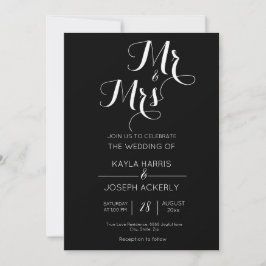 Tarjeta de invitación de matrimonio de Mr.