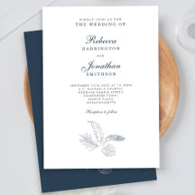 Tarjeta de invitación de matrimonio mínimo para la