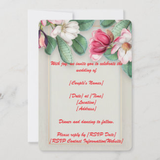 Tarjeta de invitación de matrimonio redondeado de 