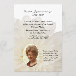 Tarjeta de Invitación de muerte de foto de Floral 