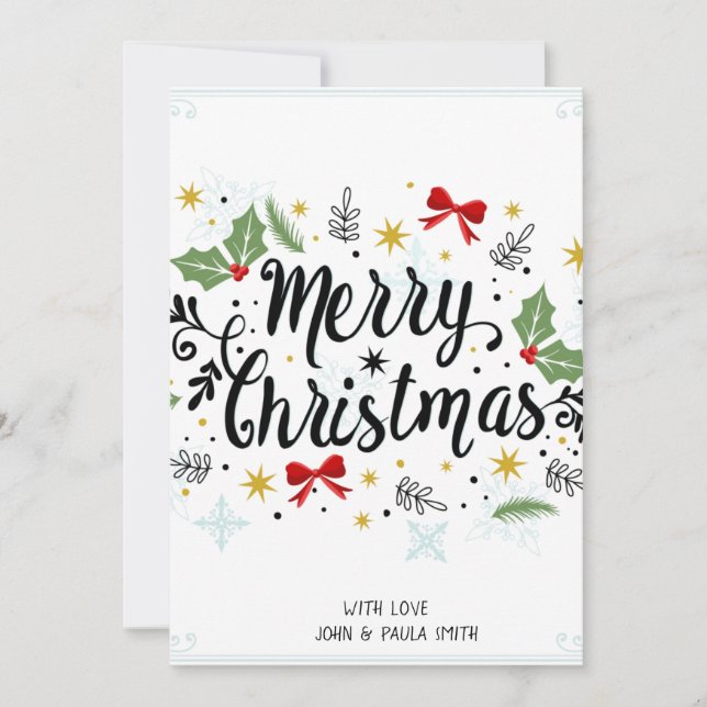Tarjeta de invitación de navidad (Anverso)