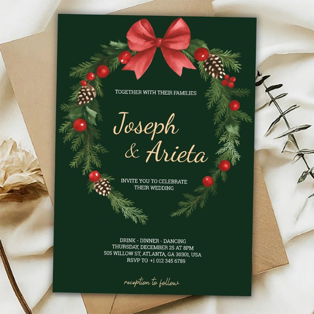 Tarjeta de invitación de Navidad con diseño de cor (Subido por el creador)