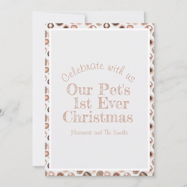 Tarjeta de invitación de Navidad difusa (Anverso)