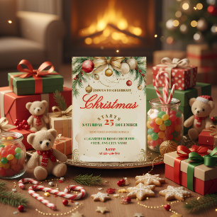 Tarjeta de Invitación de Navidad Elegante