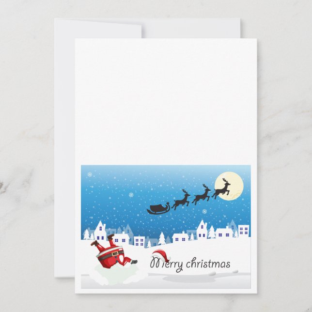 tarjeta de invitación de navidad feliz (Anverso)