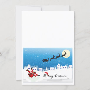 tarjeta de invitación de navidad feliz