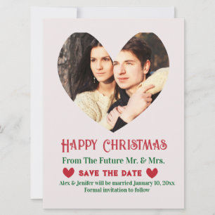 Tarjeta de Invitación de Navidad para Boda de Colo