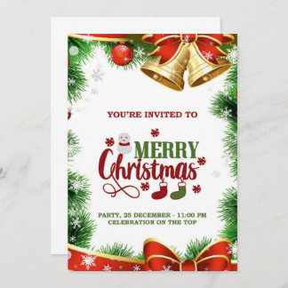 tarjeta de invitación de navidades