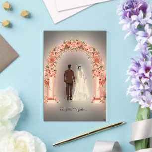 Tarjeta de Invitación de Nikah Musulmana Editable