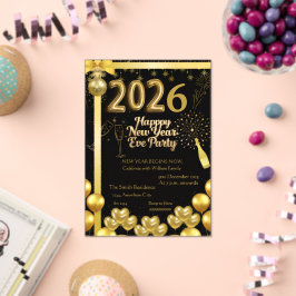 Tarjeta de Invitación de Nochevieja Elegante