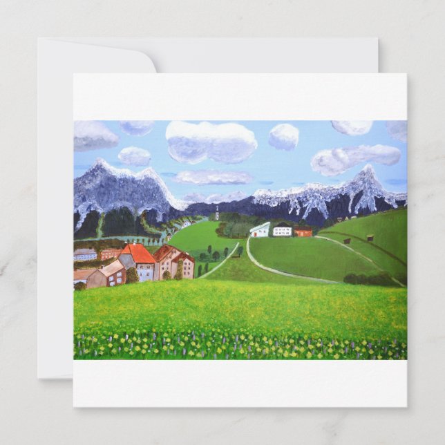 Tarjeta de invitación de Noruega hermosa  (Anverso)