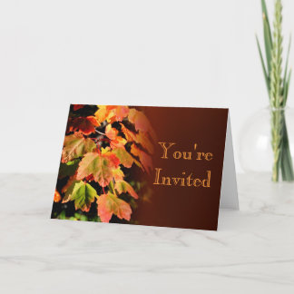 Tarjeta de invitación de otoño