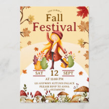 Tarjeta de invitación de otoño del Festival de Oto