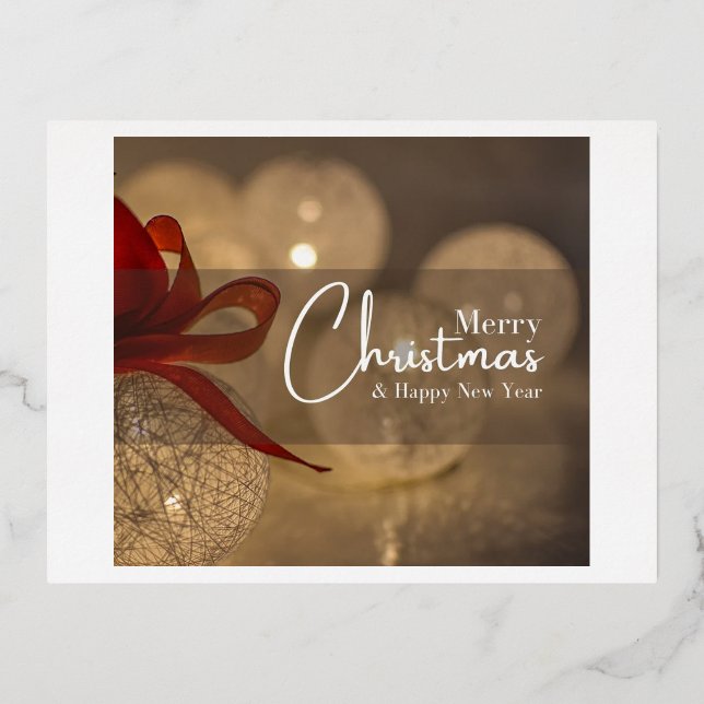 Tarjeta de invitación de papel de aluminio (Anverso)