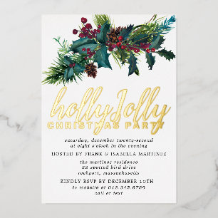 Tarjeta de invitación de papel de estaño dorado pa