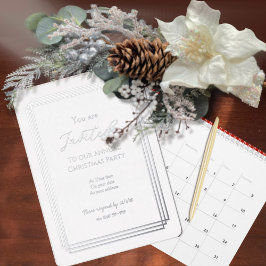 Tarjeta de Invitación de Papel de Hilo de Plata so