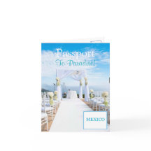 Tarjeta de invitación de pasaporte|5.6" x 4