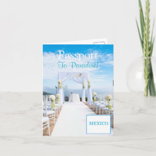 Tarjeta de invitación de pasaporte 5.6" x 4
