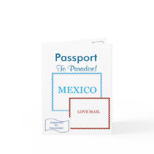 Tarjeta de invitación de pasaporte|5.6" x 4