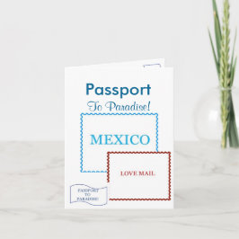 Tarjeta de invitación de pasaporte|5.6" x 4
