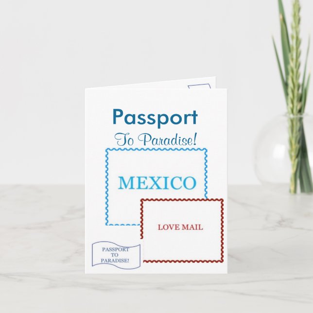 Tarjeta de invitación de pasaporte|5.6" x 4 (Anverso)