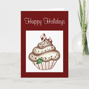 Tarjeta de invitación de pastelito de Navidad