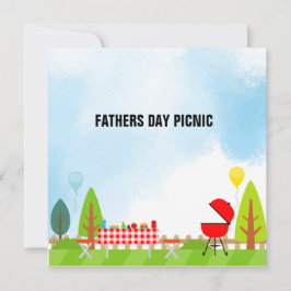 Tarjeta de invitación de picnic para el Día del Pa