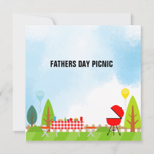 Tarjeta de invitación de picnic para el Día del Pa