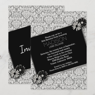 Tarjeta de invitación de plantilla de Fiesta elega