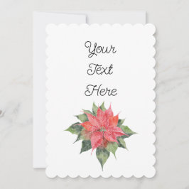 Tarjeta de invitación de Poinsettia de bonito