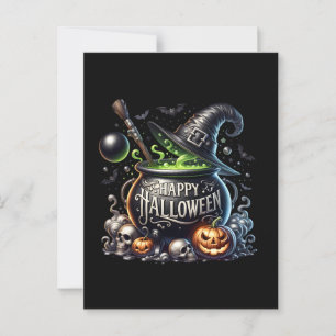 Tarjeta de invitación de postales Happy Halloween