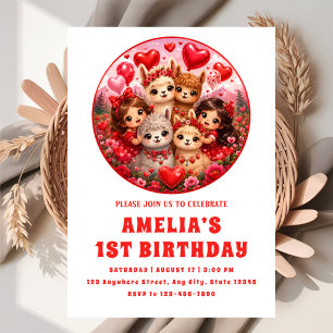 Tarjeta de Invitación de Primer Cumpleaños de Alpa
