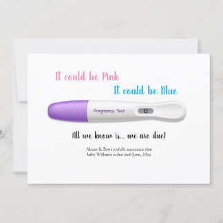 Tarjeta de Invitación de prueba de embarazo