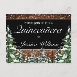 Tarjeta de invitación de Quinceañera del Bosque Ne