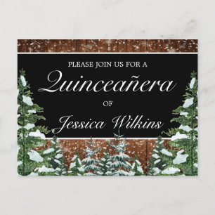 Tarjeta de invitación de Quinceañera del Bosque Ne